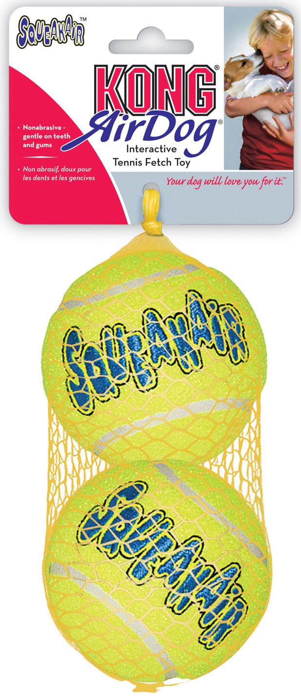 KONG SqueakAir� Ball Durable Squeaker Tennis Ball Dog Toy - detail view