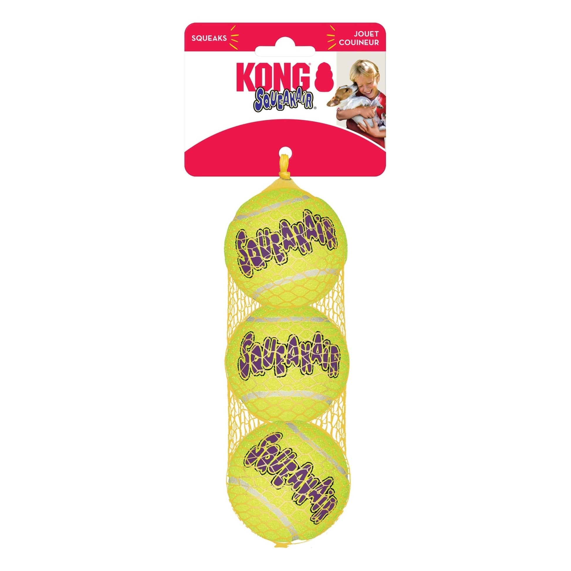 KONG SqueakAir� Ball Durable Squeaker Tennis Ball Dog Toy - gallery image 7