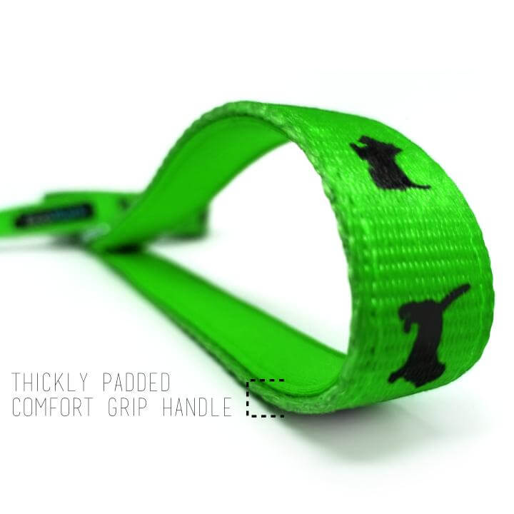 Dog Leash EcoBark Green Leash- Padded Comfort Grip Leash 4ft - gallery product image for dog leash