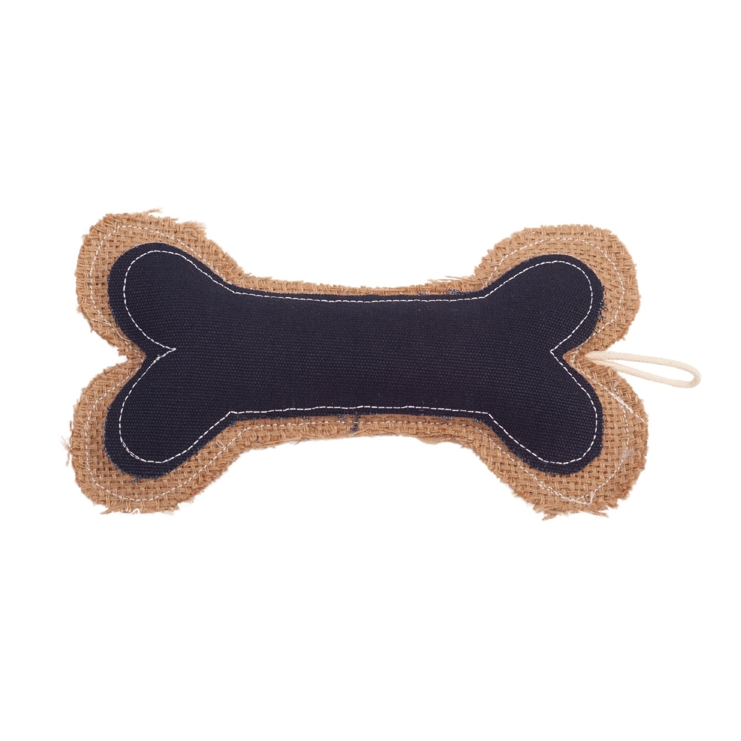 Dog Treats Country Living Jean Leather-Jute Bone Pillow Chew - close up product image for dog treats