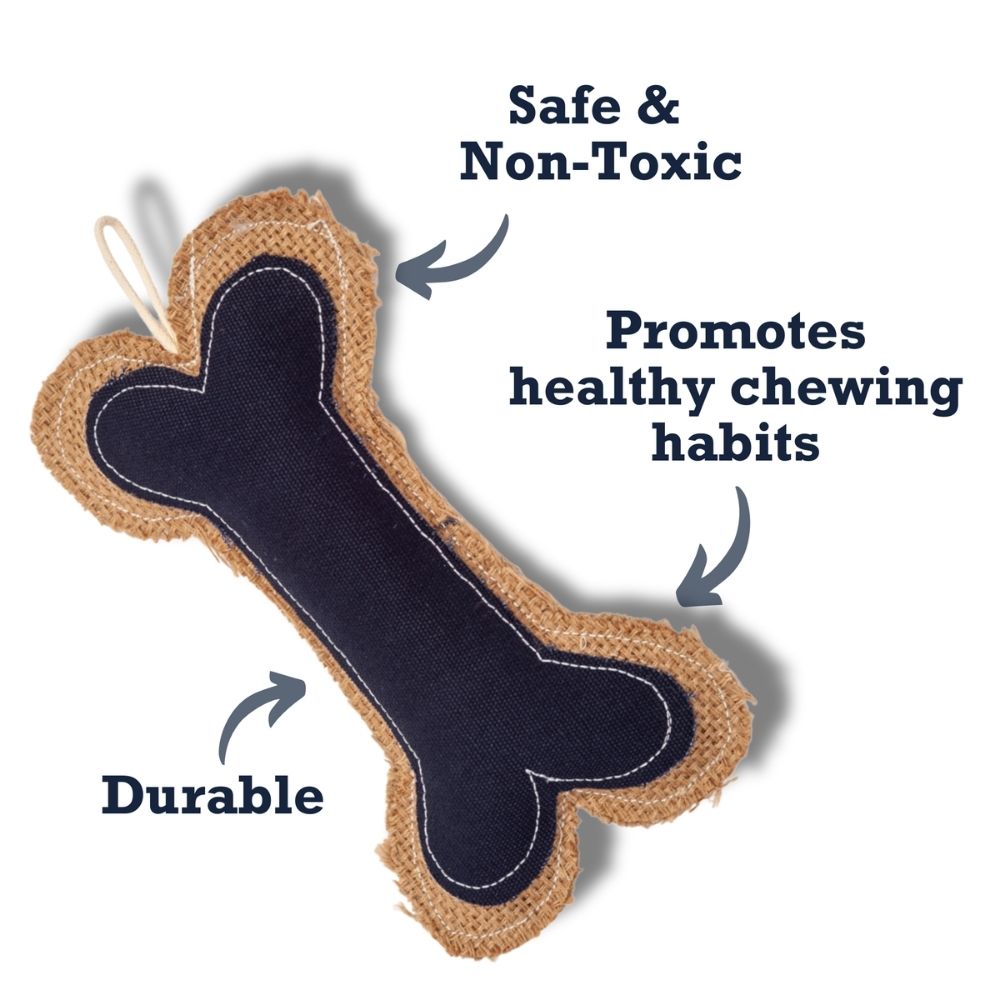 Dog Treats Country Living Jean Leather-Jute Bone Pillow Chew - gallery product image for dog treats