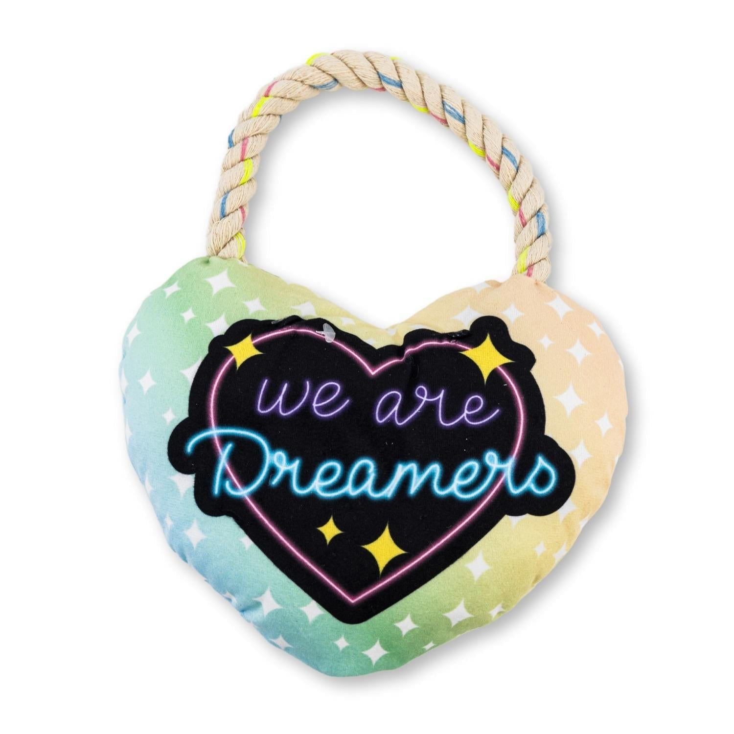 Dog Treats Love Heart Plush Toy with Squeaker Crinkle Paper - main product image for dog treats