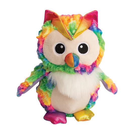 Snugarooz Hootie Owl Rainbow 8 Interactive Dog Toy Durable - main product image