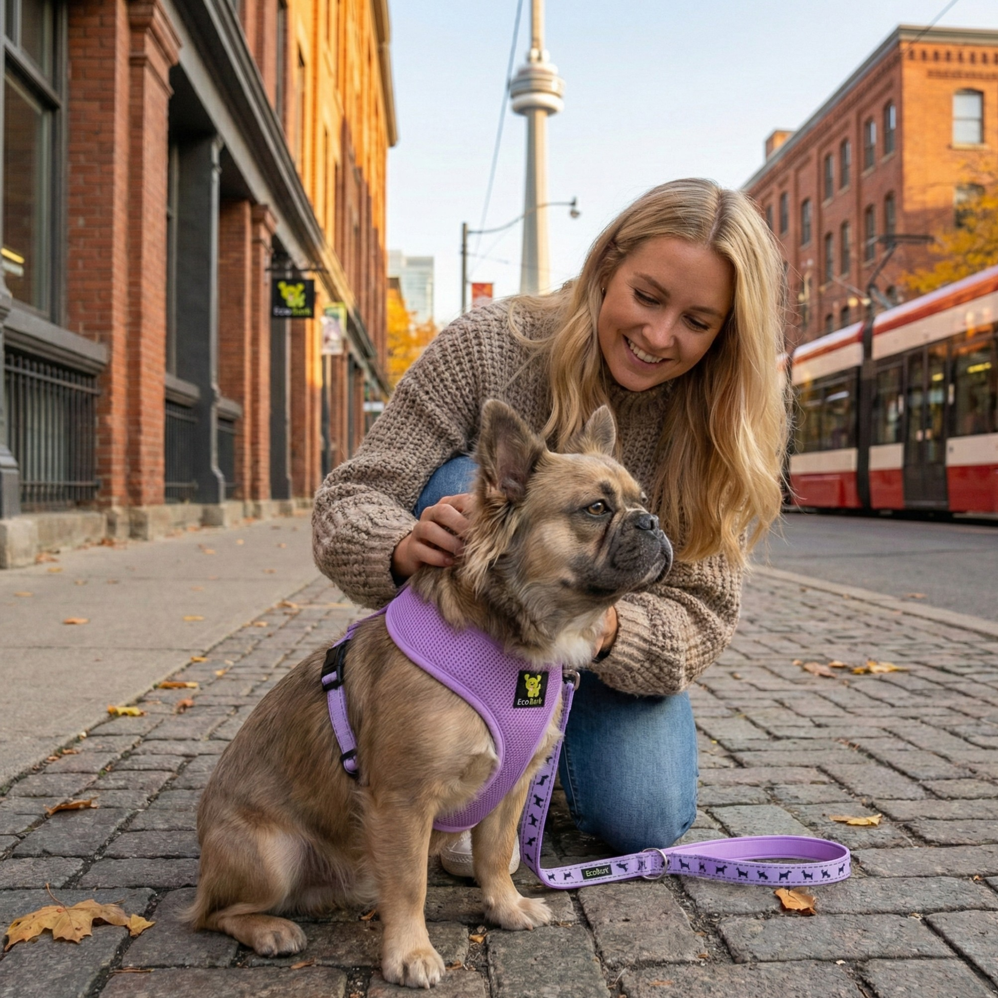 Dog Harness EcoBark Lavender Harness Over-the-Head Soft Mesh - gallery product image for dog harness