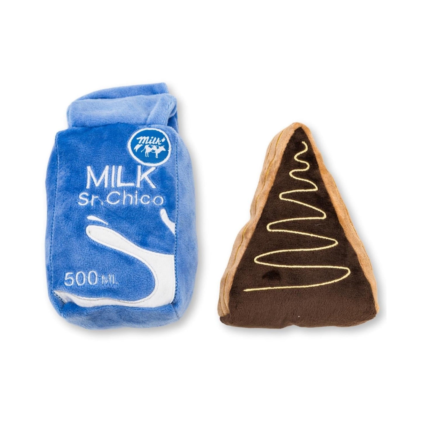 Dog Treats Cake Slice Milk Midnight Snack Plush Toy Gift - detail product image for dog treats