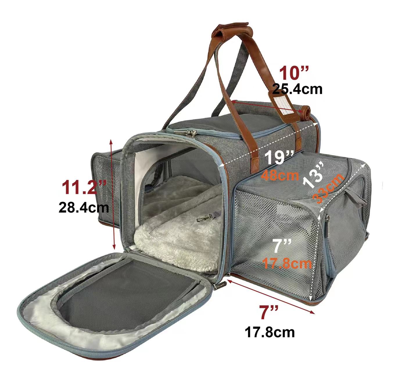 Mr. Peanut's Gold Series Big Apple Double Expandable Pet Carrier - lifestyle view