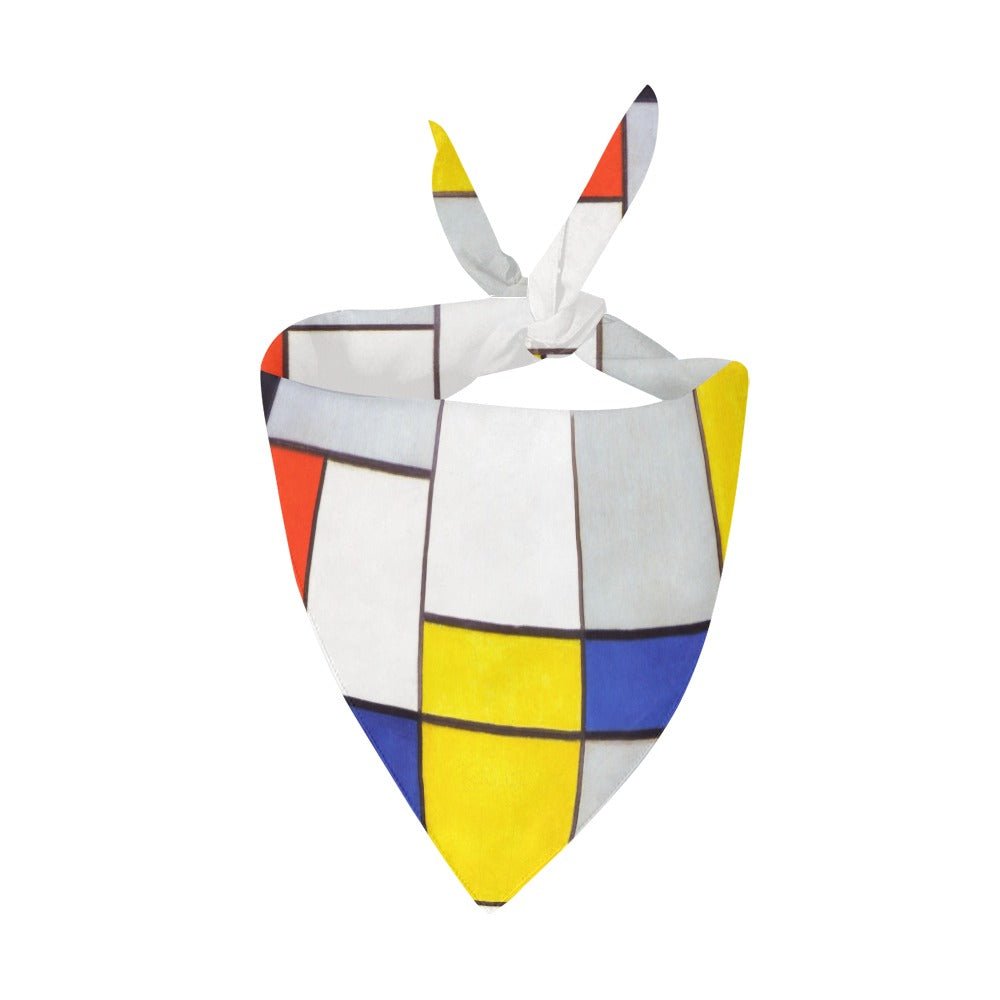 Pet Apparel Mondrian Composition Double-Sided Bandana t main product image for dogs and cats