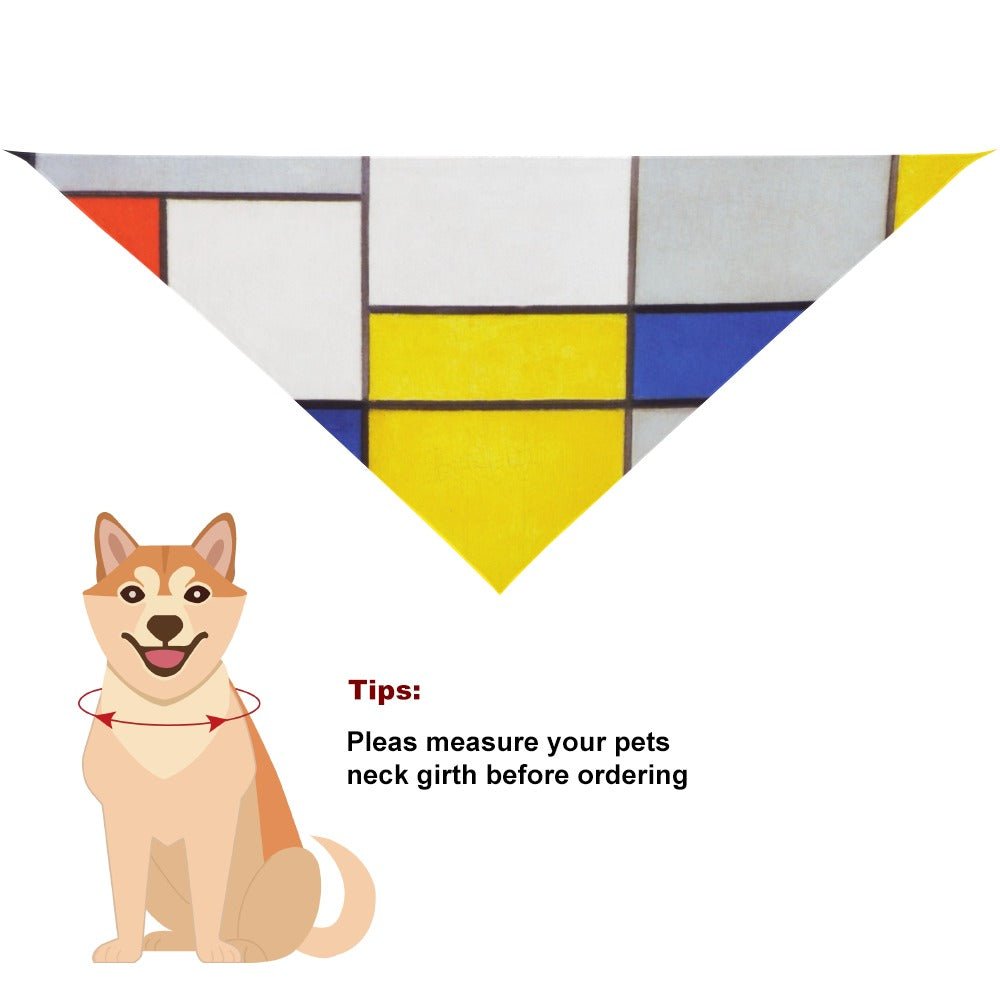 Pet Supply Mondrian Composition Scarf for Daily Use main product image for dogs and cats