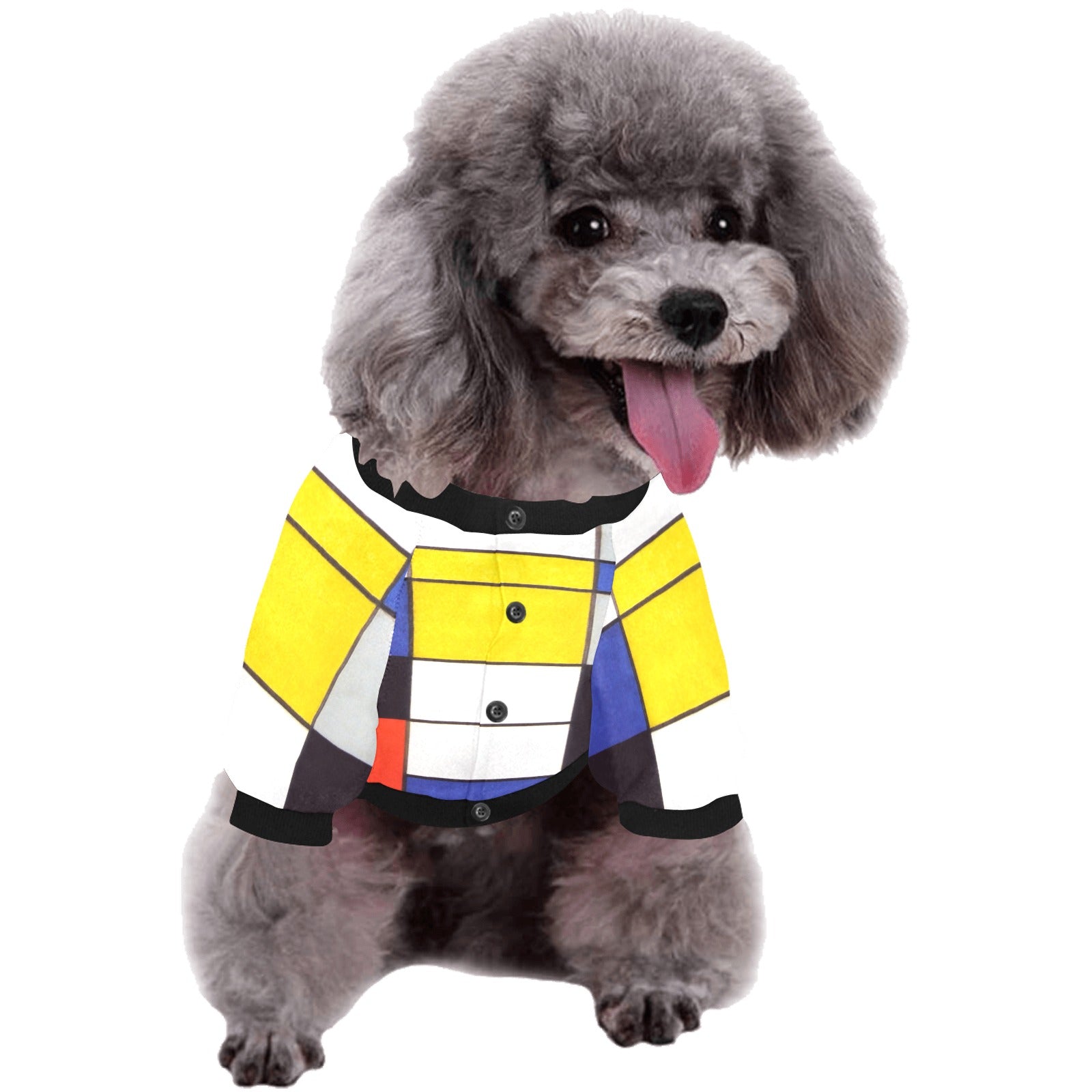 Pet Apparel Mondrian Composition Round Neck Shirt l main product image for dogs and cats