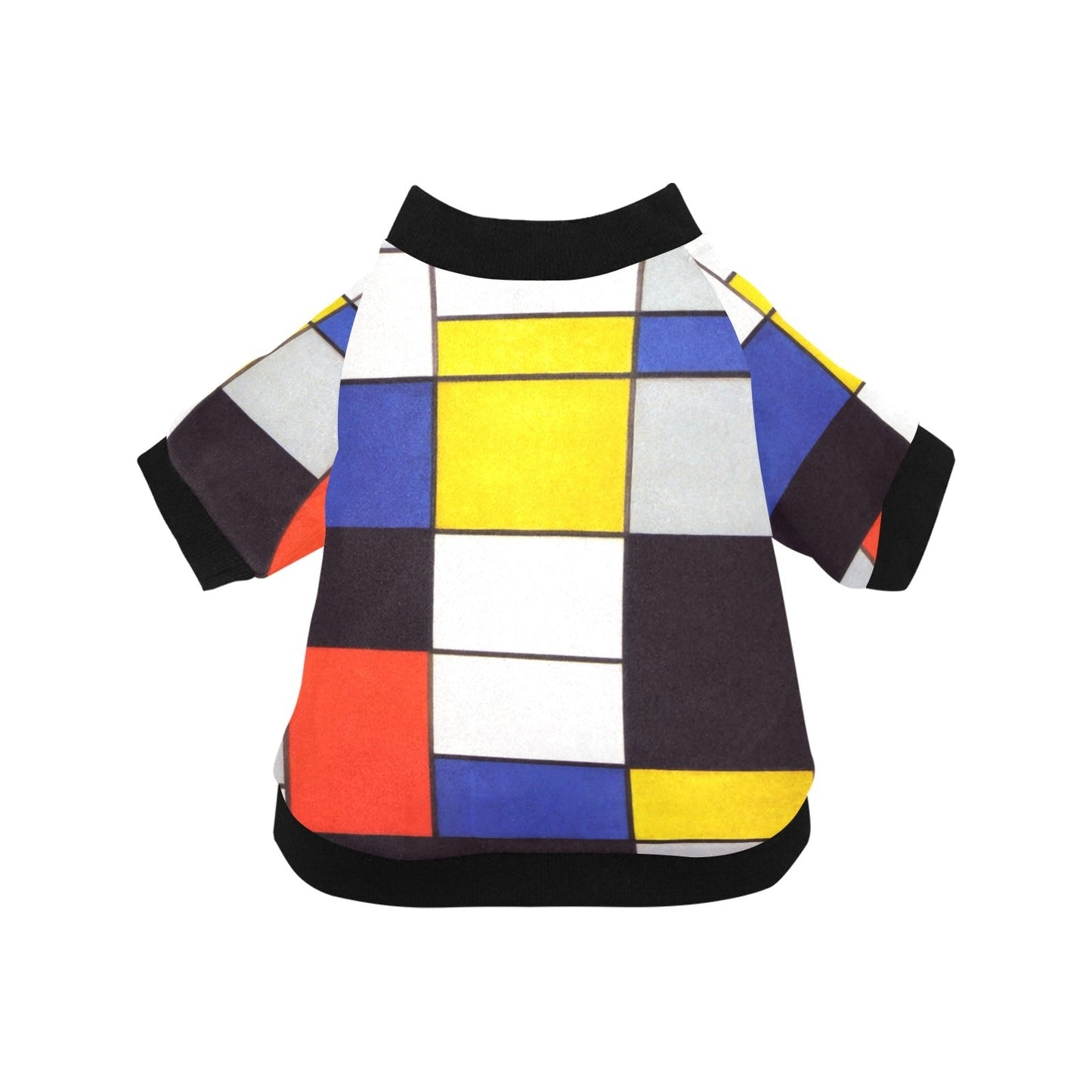 Pet Apparel Mondrian Composition Round Neck Shirt l main product image for dogs and cats