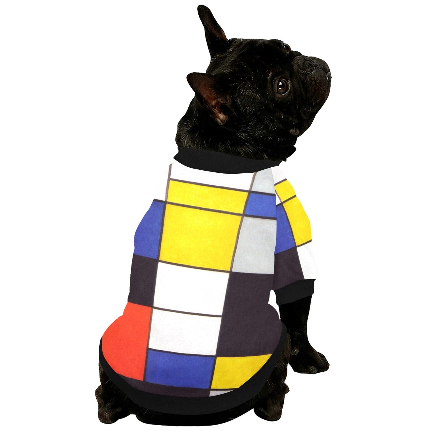 Pet Apparel Mondrian Composition Round Neck Shirt l main product image for dogs and cats