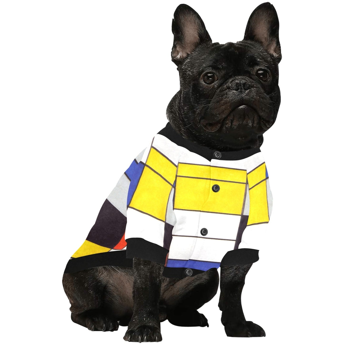 Pet Apparel Mondrian Composition Round Neck Shirt l main product image for dogs and cats