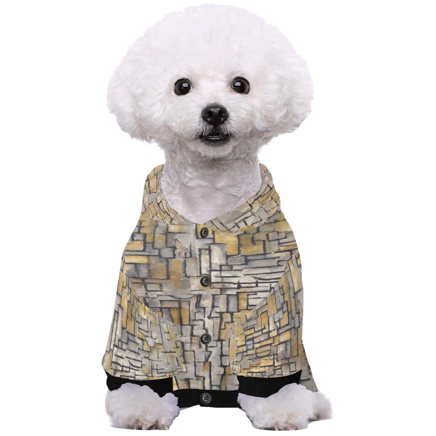 Pet Apparel Mondrian Tableau No Composition No VII Button main product image for dogs and cats