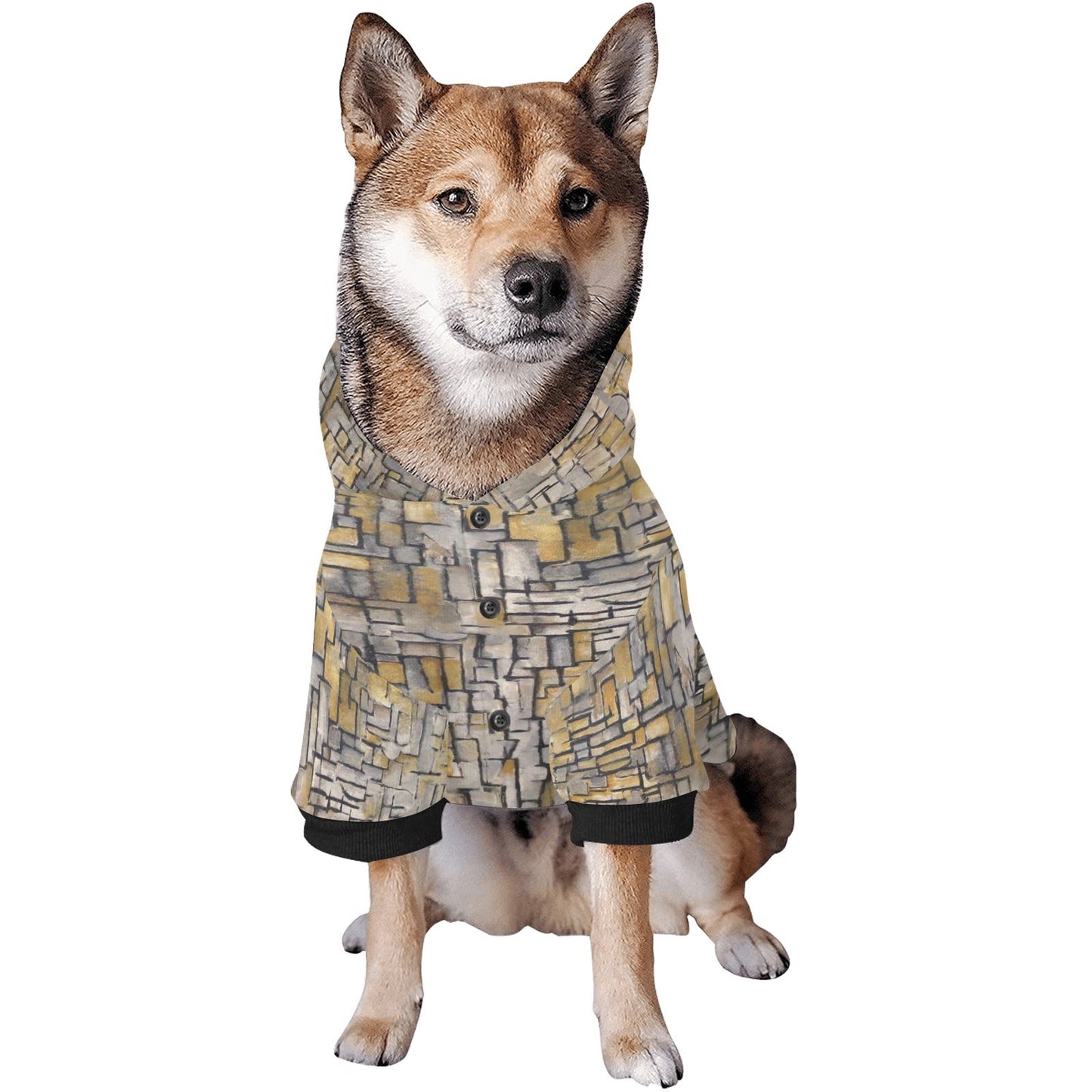 Pet Apparel Mondrian Tableau No Composition No VII Button main product image for dogs and cats