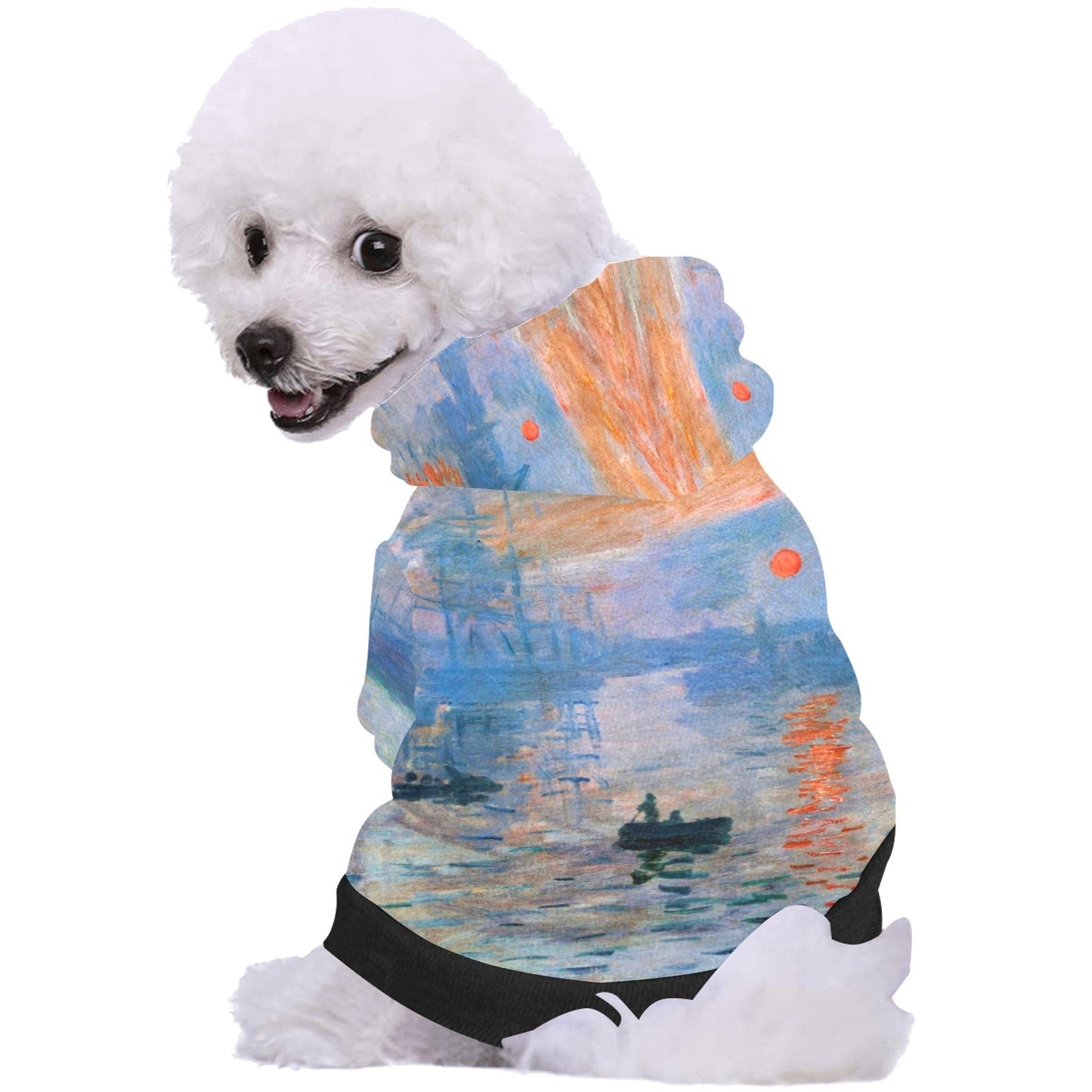 Pet Apparel Monet Impression Sunrise Button Hoodie l main product image for dogs and cats