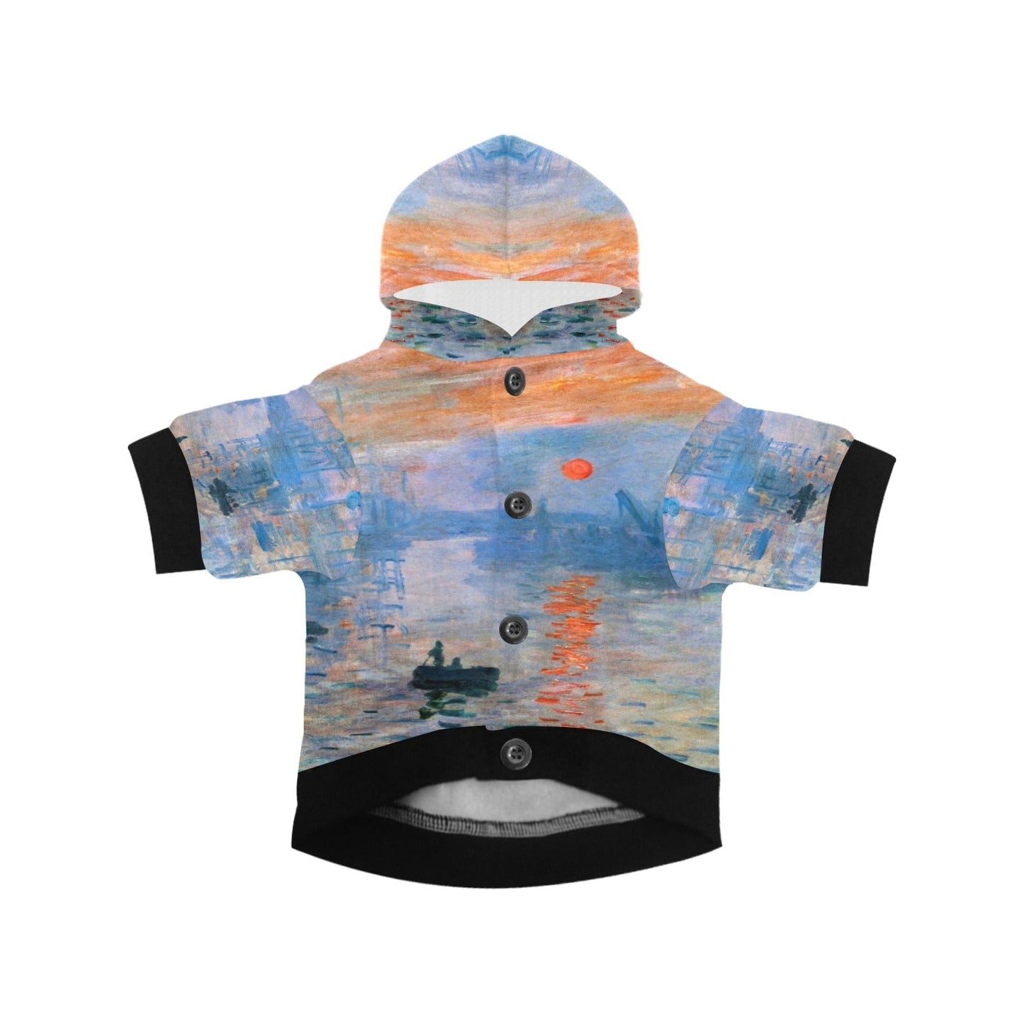 Pet Apparel Monet Impression Sunrise Button Hoodie l main product image for dogs and cats