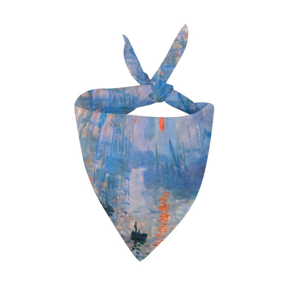 Pet Apparel Monet Impression Sunrise Double-Sided Bandana main product image for dogs and cats