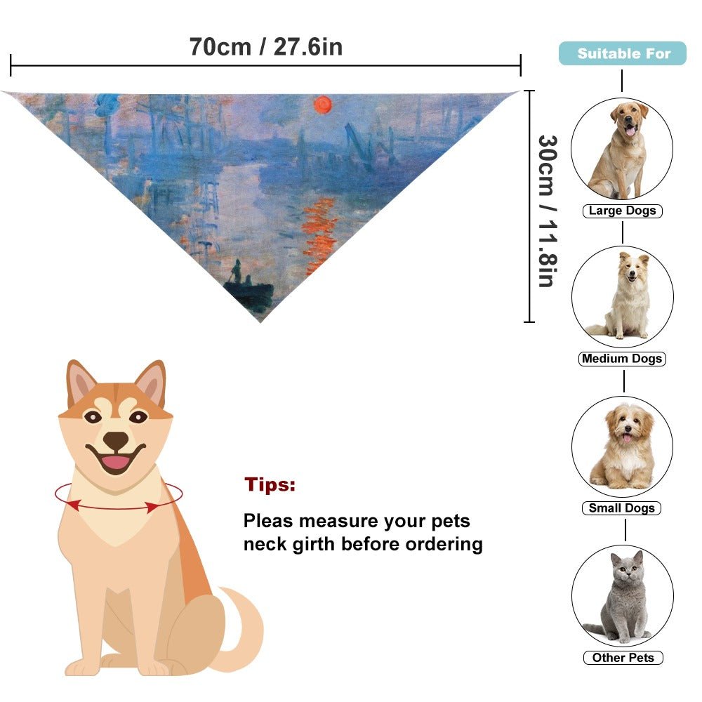 Pet Supply Monet Impression Sunrise Scarf for Daily Use main product image for dogs and cats