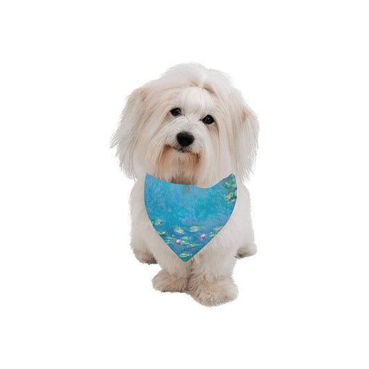 Pet Apparel Monet Water Lilies Double-Sided Bandana main product image for dogs and cats