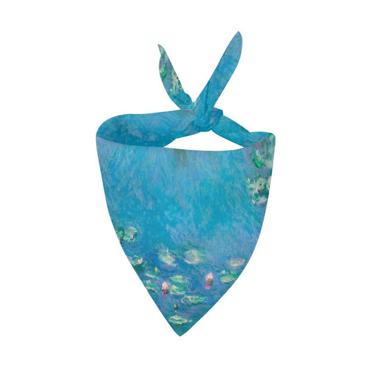 Pet Apparel Monet Water Lilies Double-Sided Bandana main product image for dogs and cats