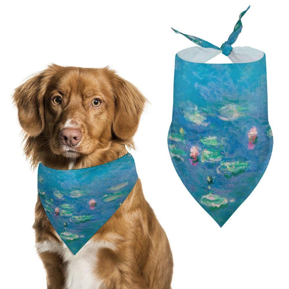 Pet Supply Monet Water Lilies Scarf for Daily Use l main product image for dogs and cats