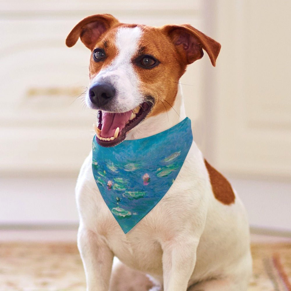 Pet Supply Monet Water Lilies Scarf for Daily Use l main product image for dogs and cats