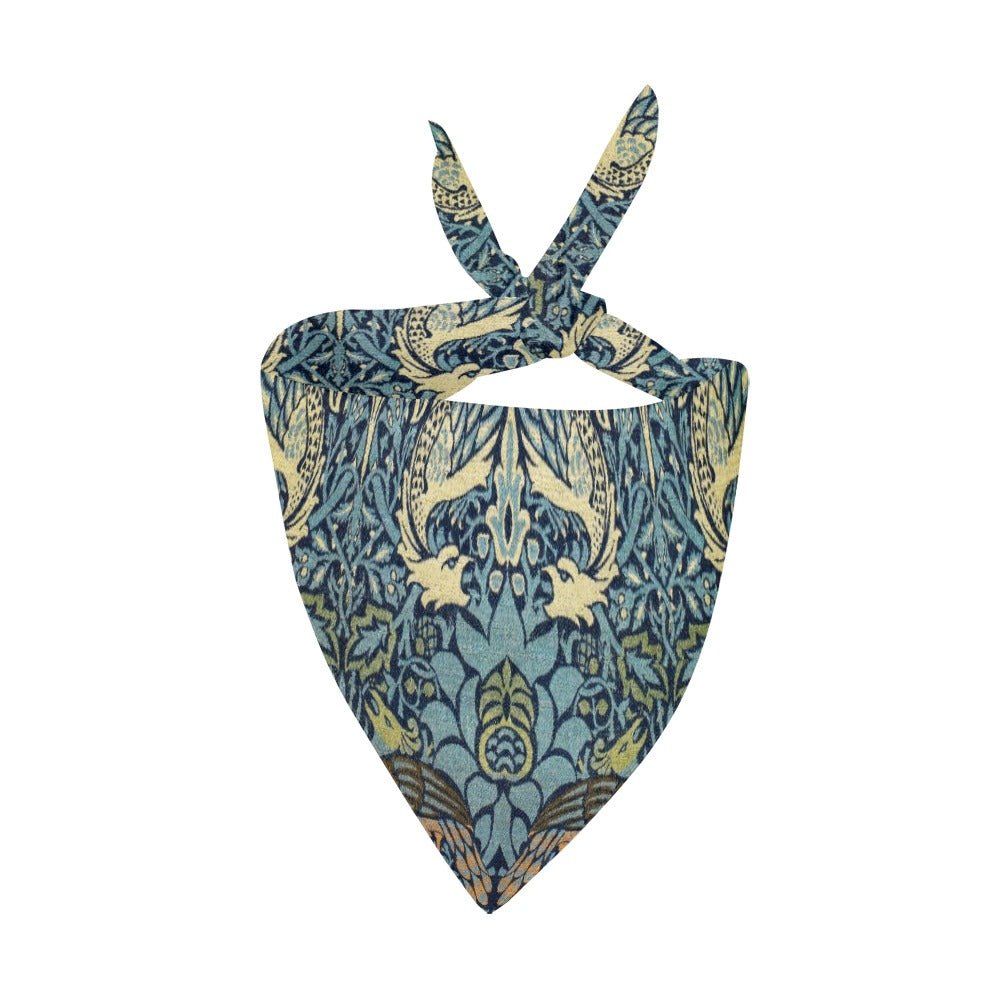 Pet Apparel Morris Peacock and Dragon Double-Sided Bandana main product image for dogs and cats