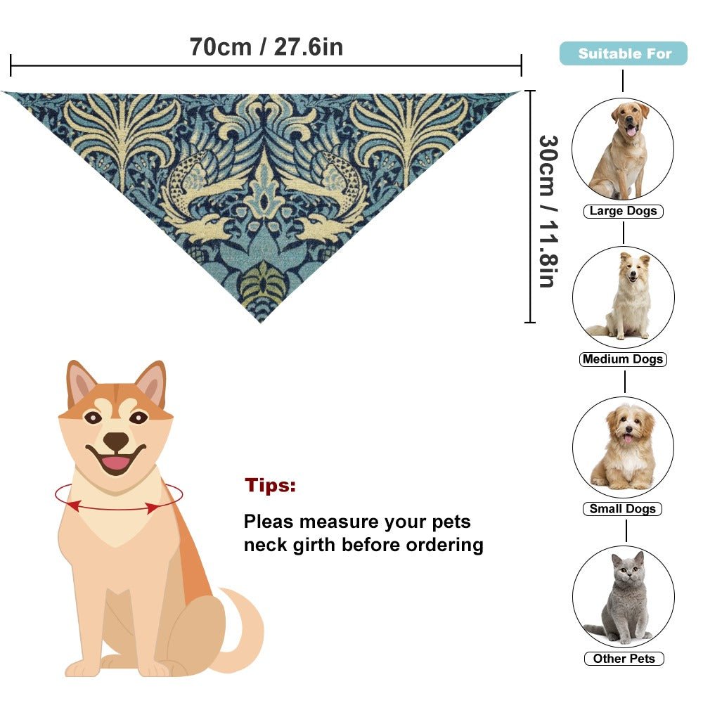 Pet Supply Morris Peacock and Dragon Scarf for Daily Use main product image for dogs and cats