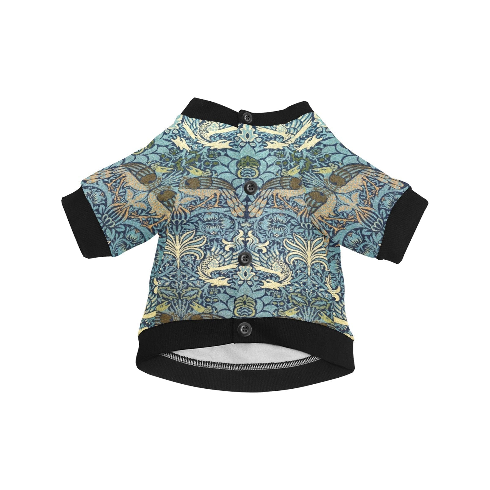 Pet Apparel Morris Peacock and Dragon Round Neck Shirt main product image for dogs and cats