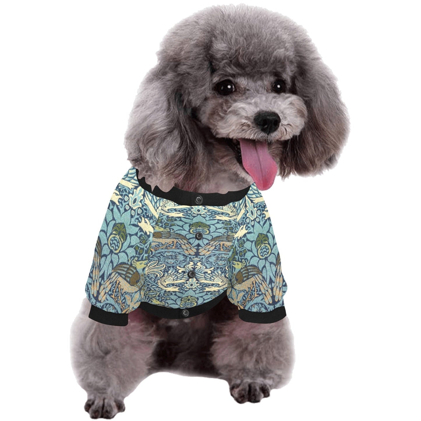 Pet Apparel Morris Peacock and Dragon Round Neck Shirt main product image for dogs and cats