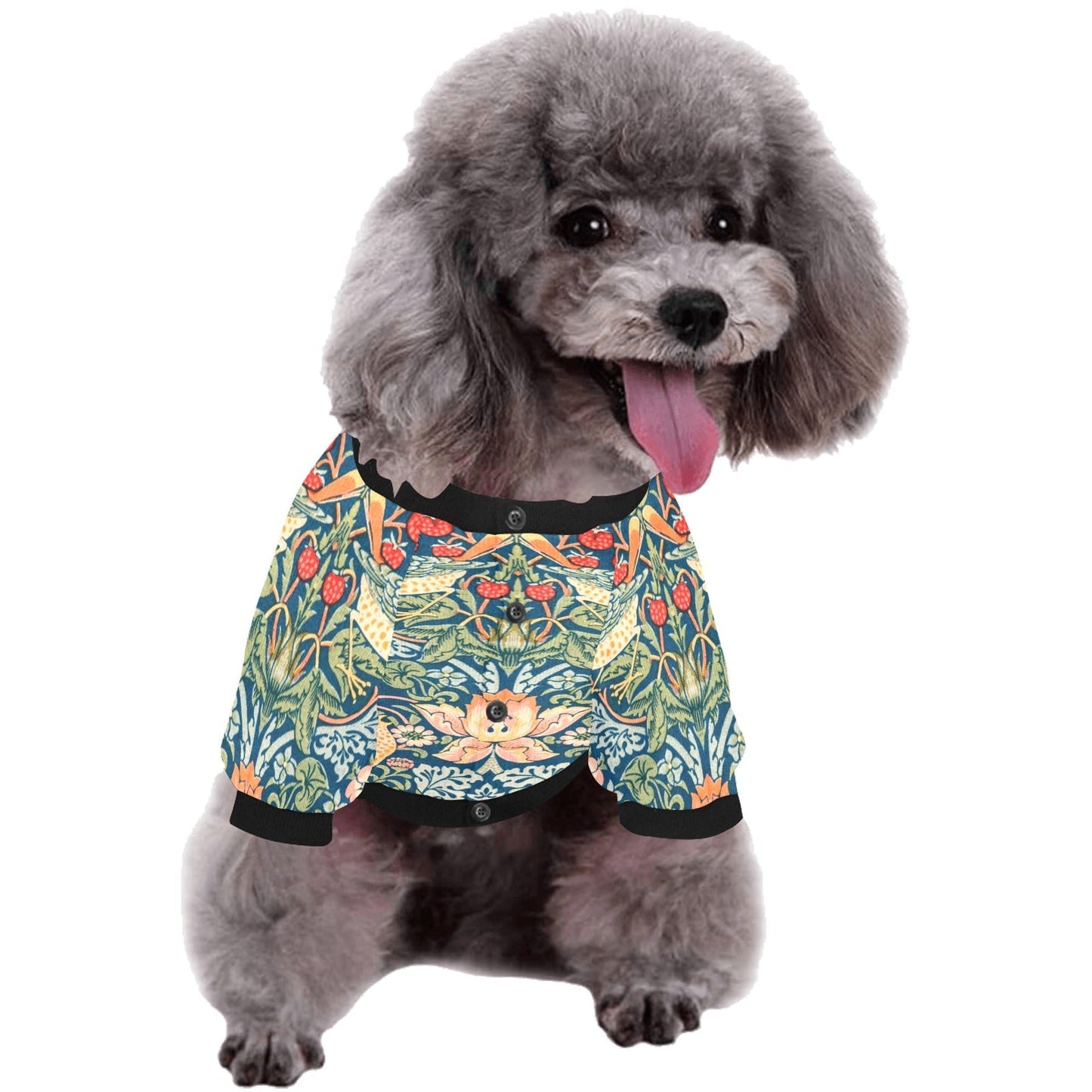 Pet Apparel Morris Strawberry Thief Round Neck Shirt main product image for dogs and cats