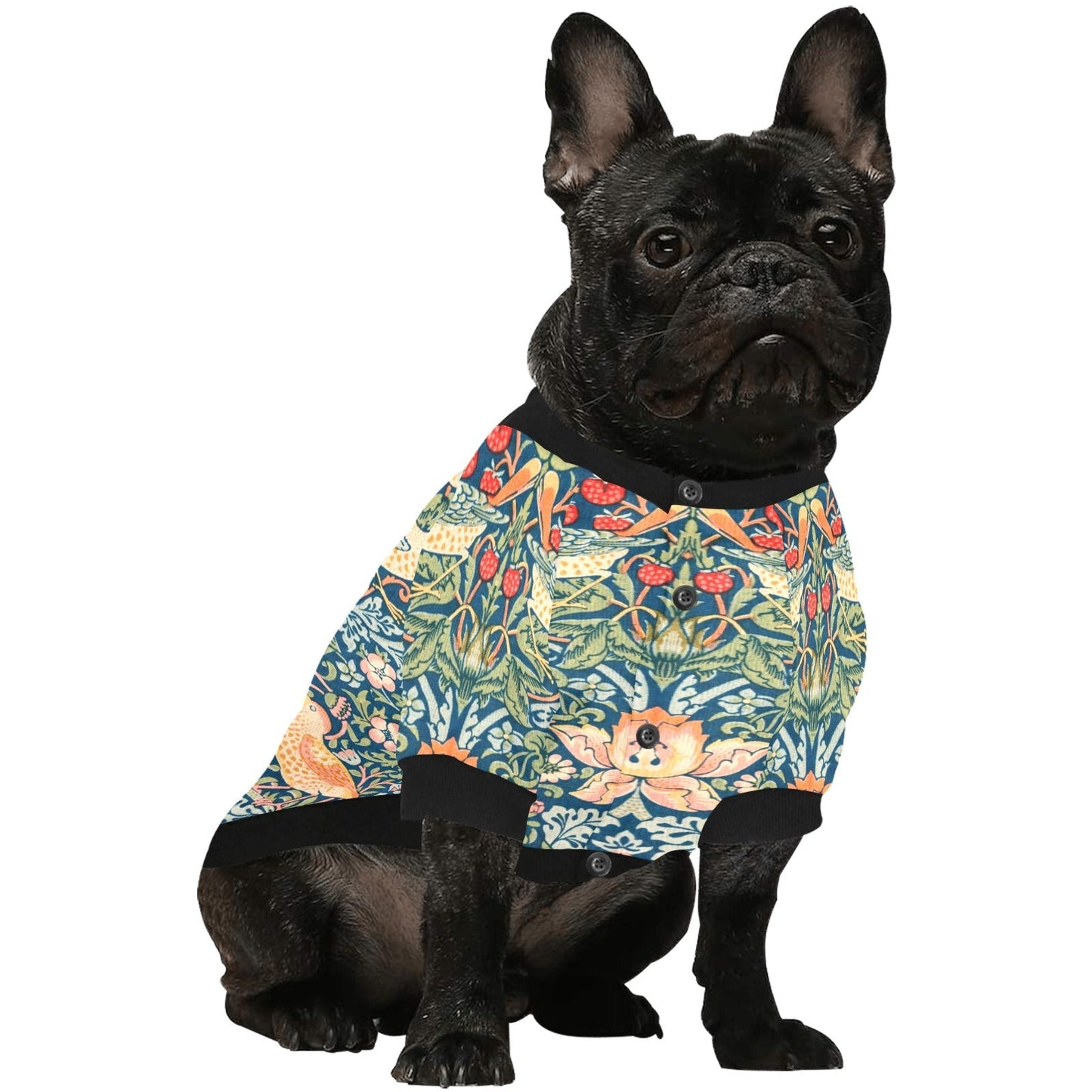 Pet Apparel Morris Strawberry Thief Round Neck Shirt main product image for dogs and cats