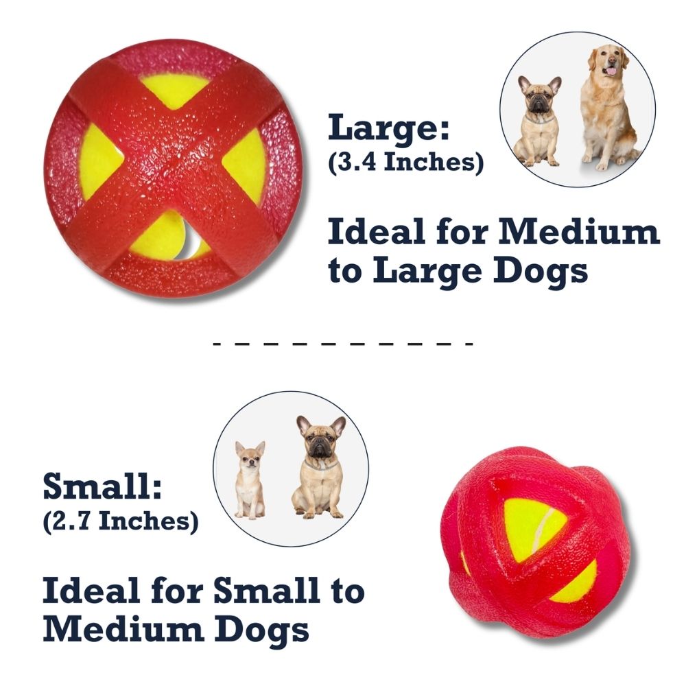 Dog Toy TPR-Coated Agility Tennis Ball Toy Durable -Safe - gallery product image for dog toy