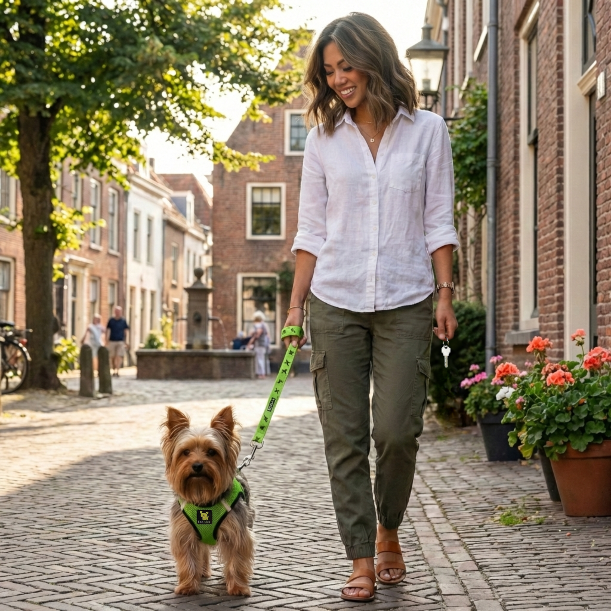 Dog Leash EcoBark Green Leash- Padded Comfort Grip Leash 4ft - gallery product image for dog leash