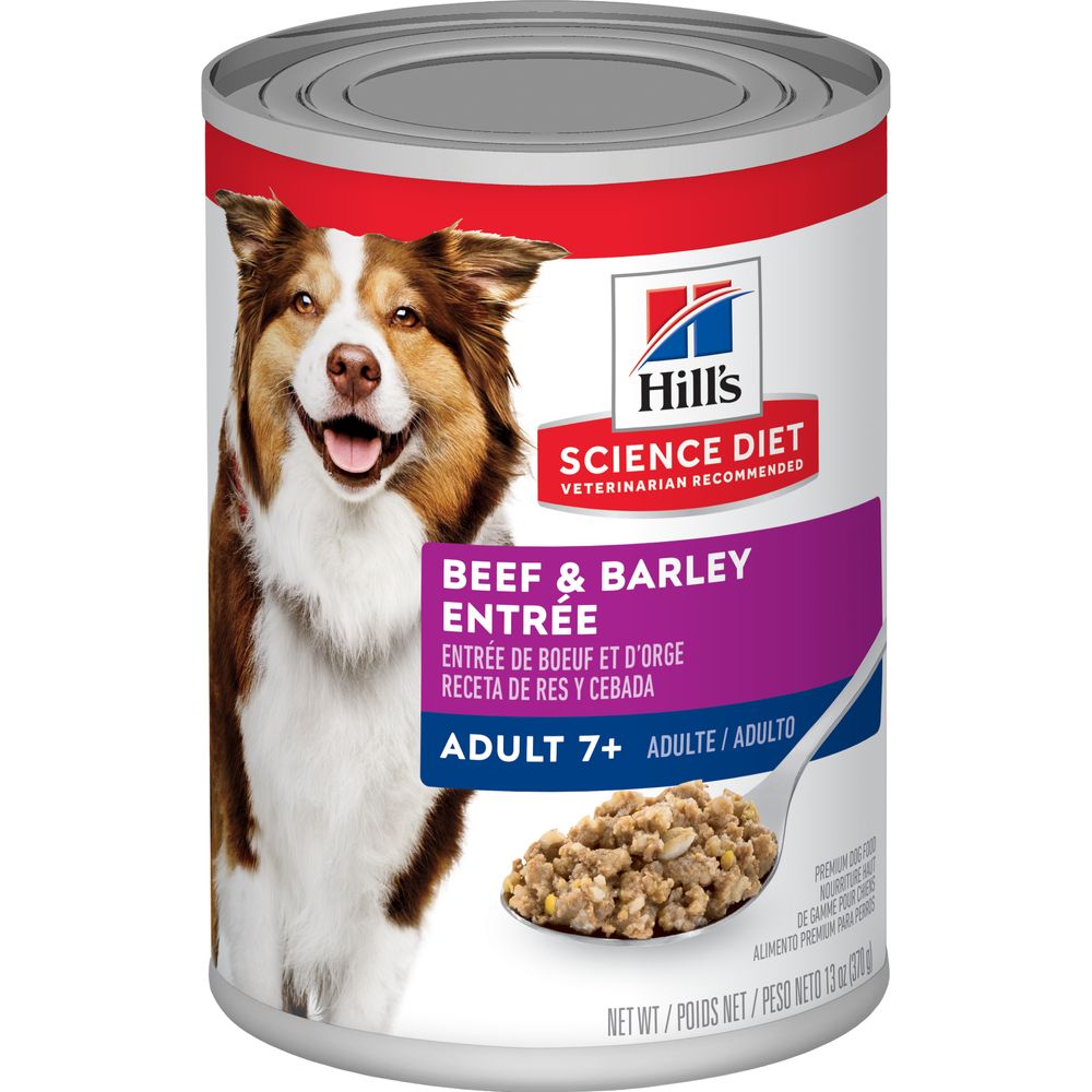 Science Diet Adult 7 Beef Barley Entree 13Oz Wet Dog Food - main product image
