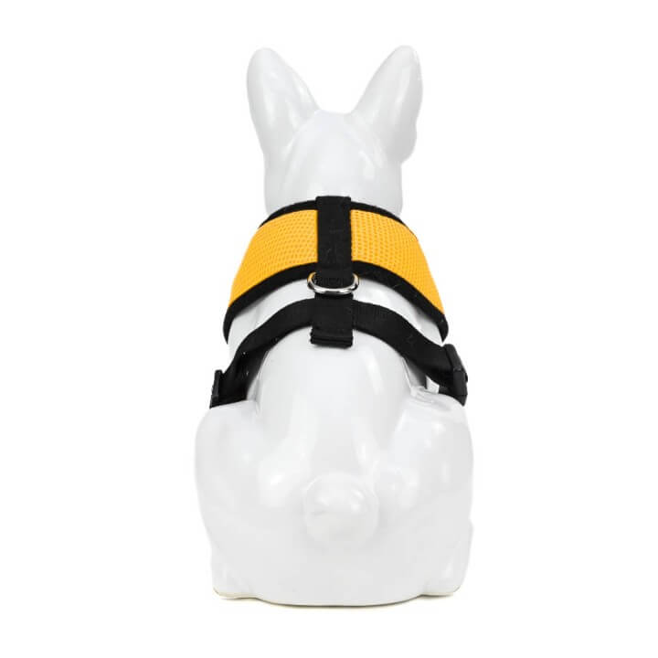 Dog Harness EcoBark Yellow Harness Over-the-Head Soft Mesh - gallery product image for dog harness