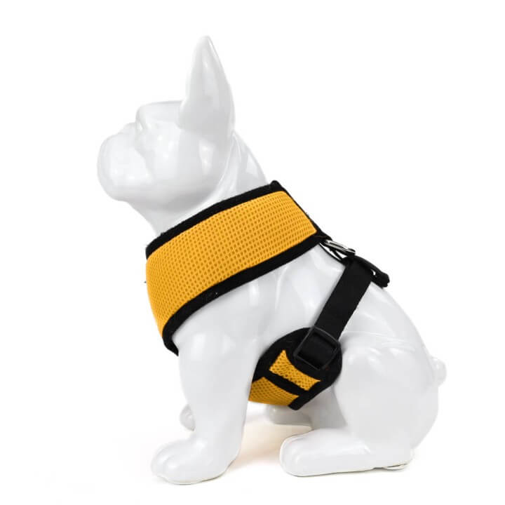 Dog Harness EcoBark Yellow Harness Over-the-Head Soft Mesh - gallery product image for dog harness