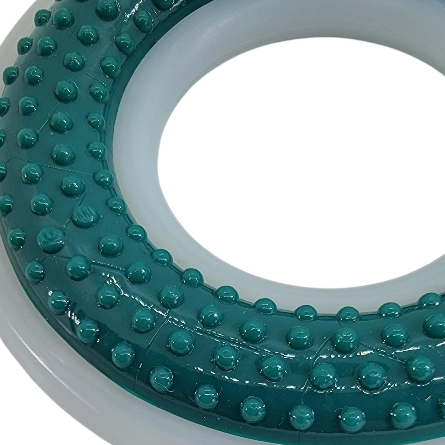 Dog Treats TPR Nylon Dental Chew Ring Toy Ideal for Essentia - close up product image for dog treats
