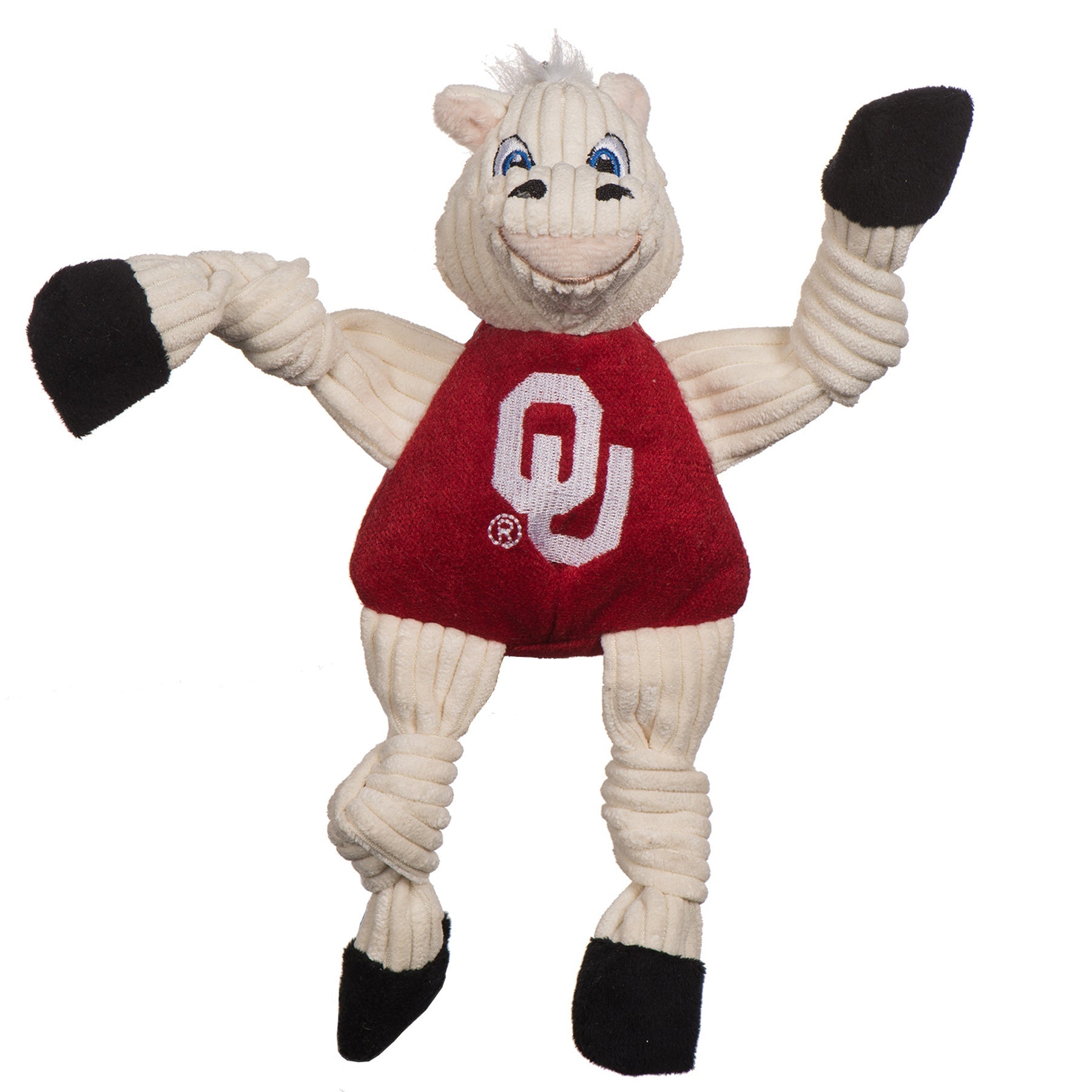 Dog Toy NCAA University of Oklahoma Sooner Knottie Plush Toy main product image for dogs and cats
