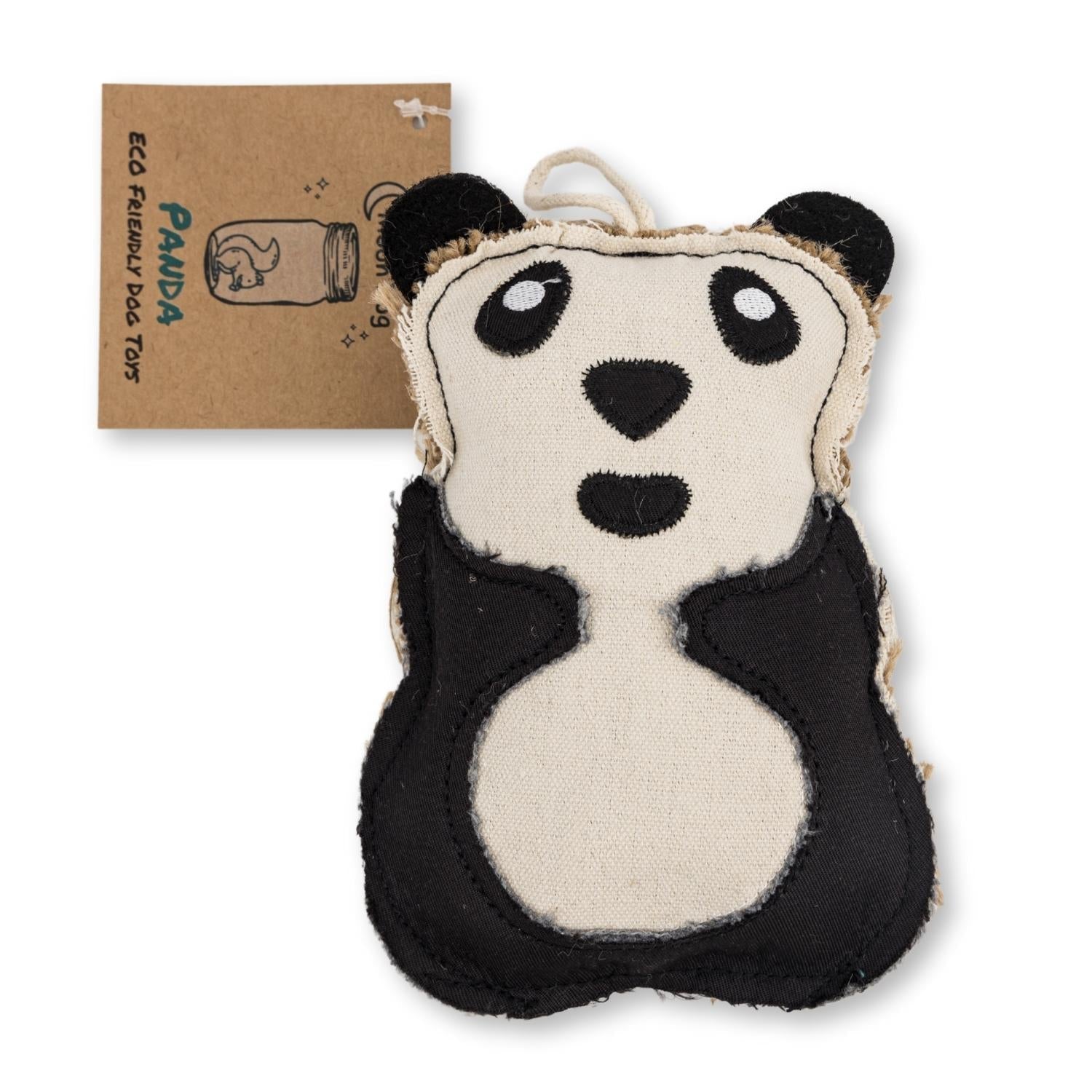 Dog Treats Canvas Jute Panda-Shaped Chew Toy Durable Safe - detail product image for dog treats