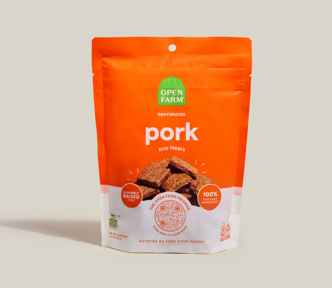 Open Farm Dog Dehydrated Treat Pork 4 5Oz Dog Treats Premium - main product image