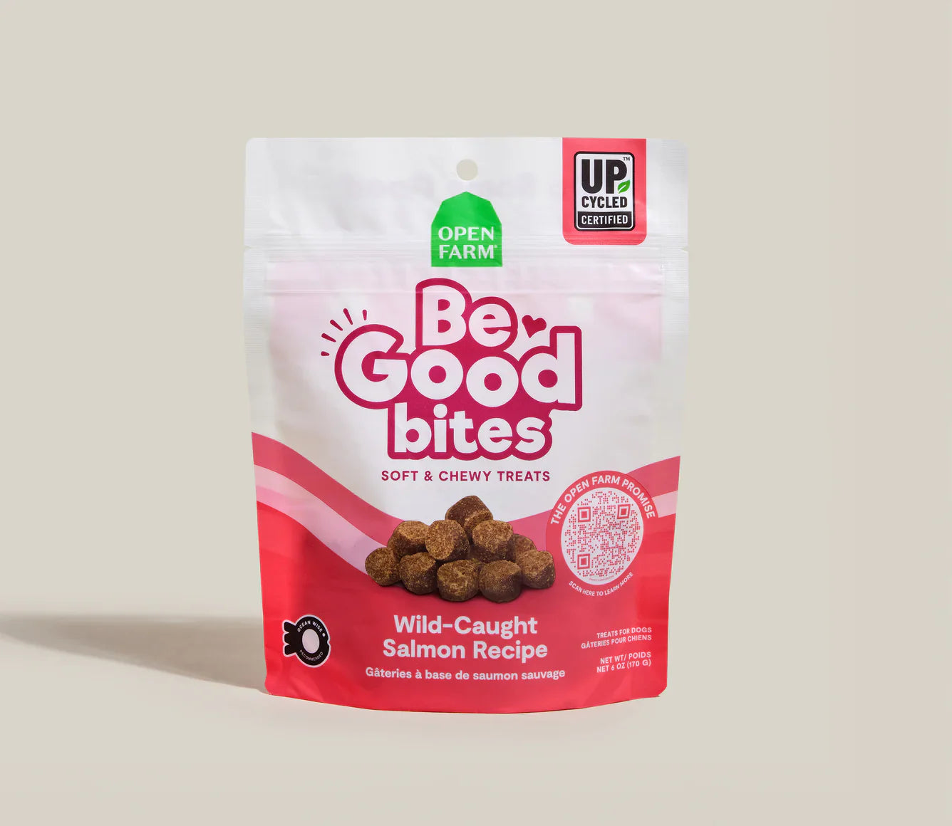 Open Farm Dog Be Good Bites Salmon 6Oz dog treats Premium - main product image