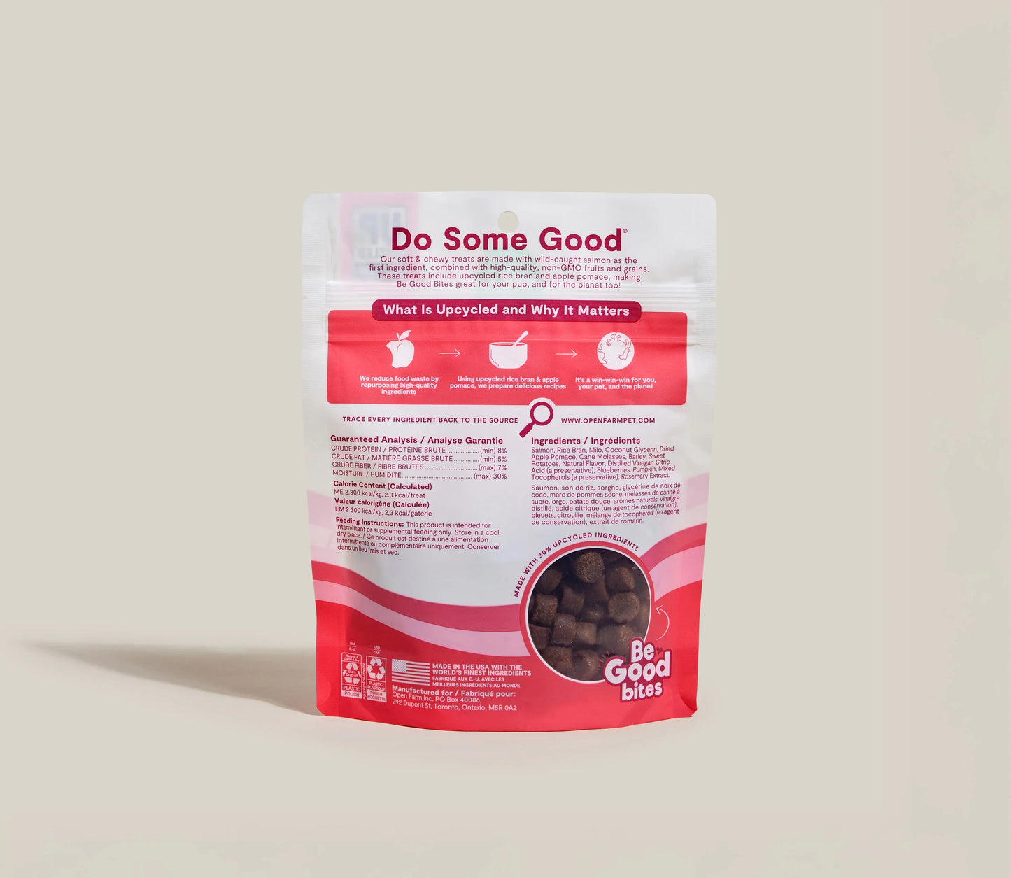 Open Farm Dog Be Good Bites Salmon 6Oz dog treats Premium - detail view