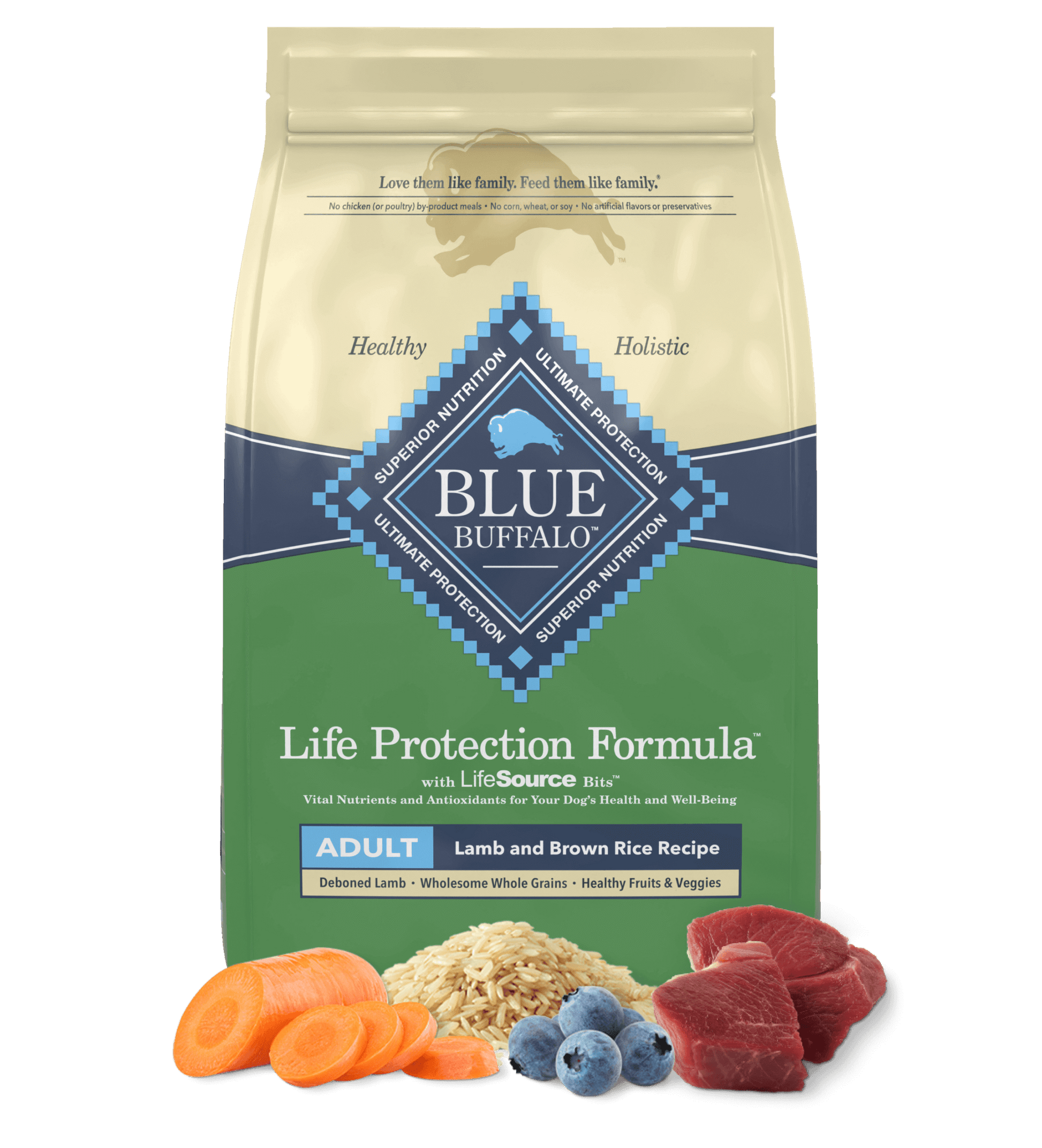 Blue Buffalo Adult Lamb And Brown Rice Dry Dog Food Dry Dog - main product image