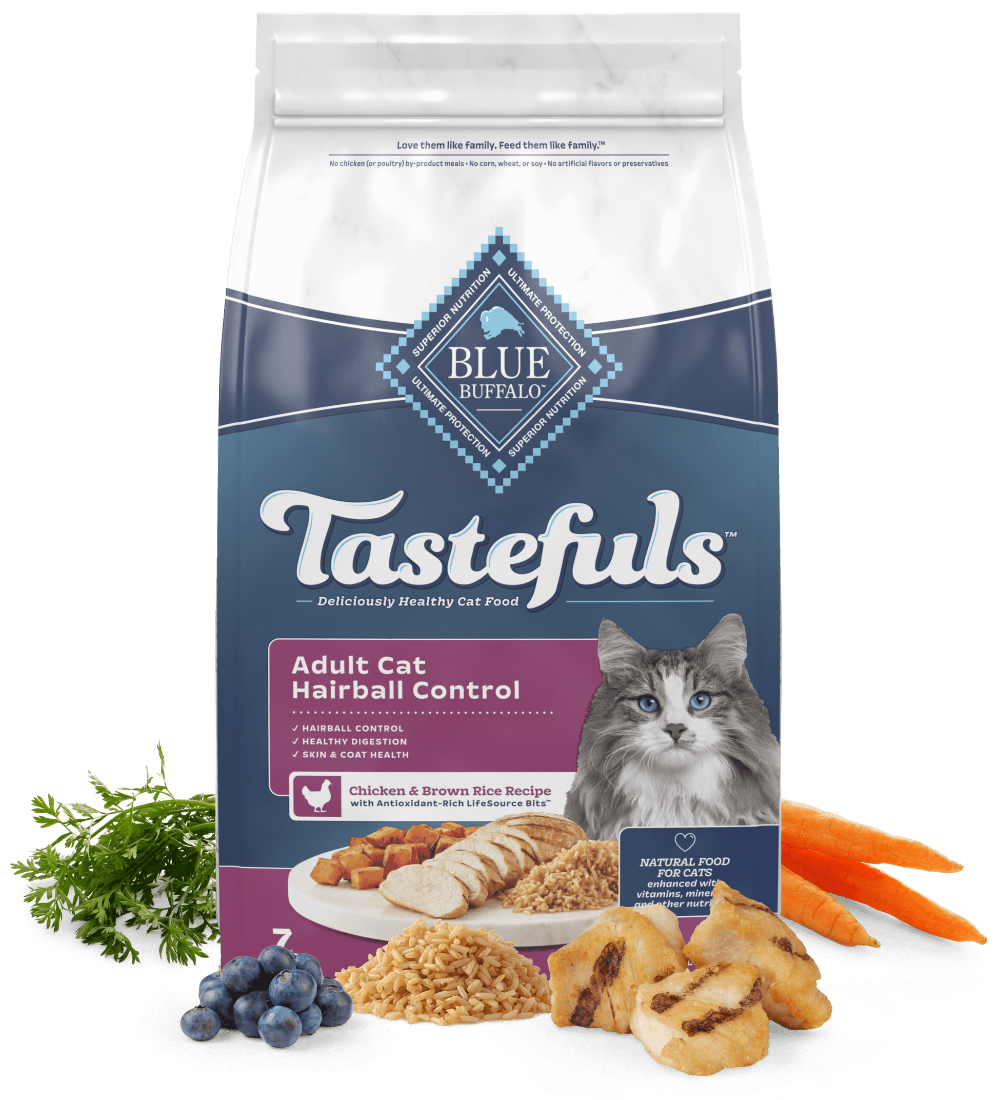 Dry Cat Food Blue Buffalo Chicken Recipe 3lb Daily Meals - main product image