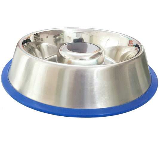 Mr. Peanut's Slow Feed Anti Bloat Dog Bowl with Bonded Silicone Base - main product image