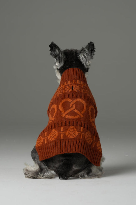 Pretzel Pet Sweater Tofee Orange Dog Sweaters Premium Pet - gallery image 5