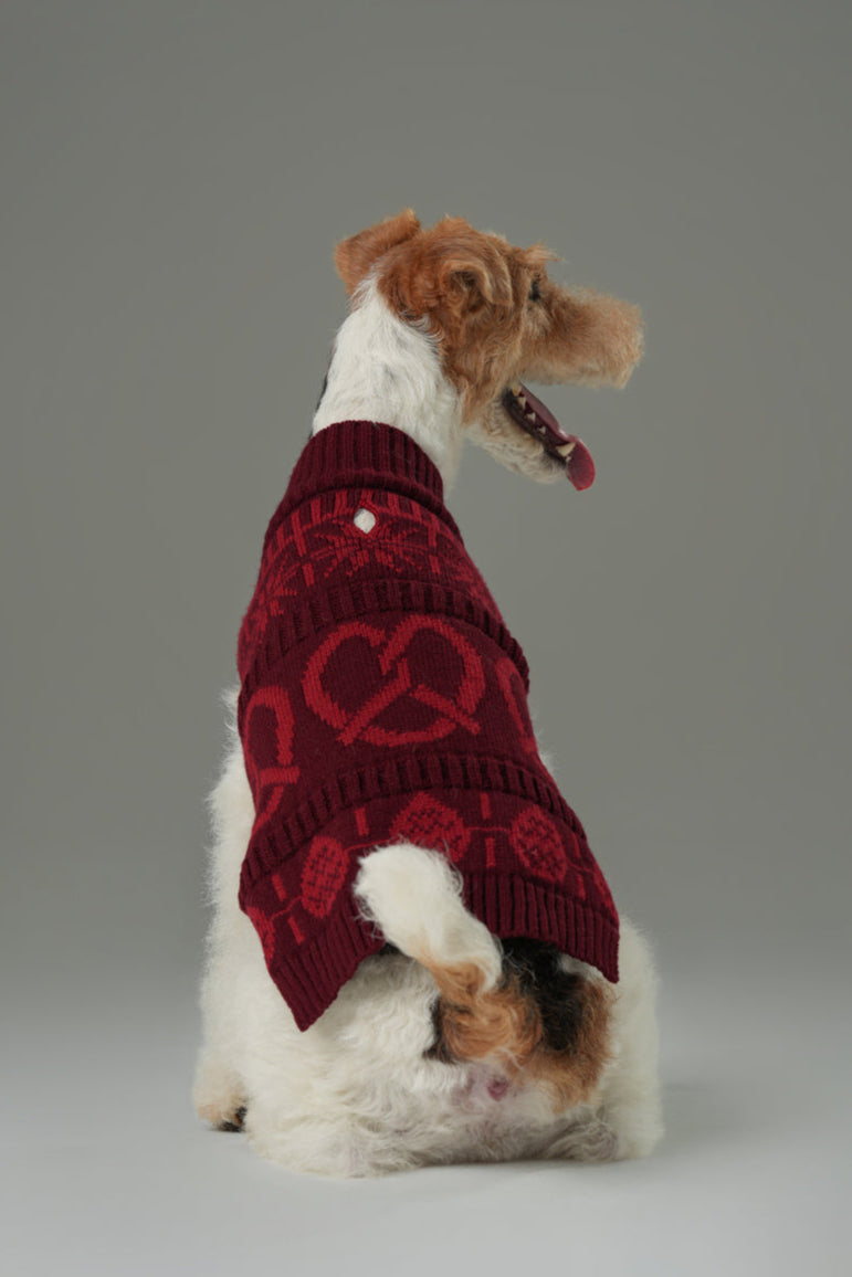 Pretzel Pet Sweater Burgundy Red Dog Sweaters Premium Pet - gallery image 5