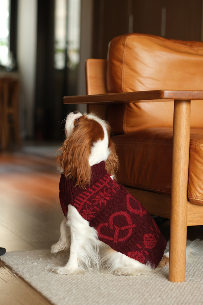 Pretzel Pet Sweater Burgundy Red Dog Sweaters Premium Pet - gallery image 7