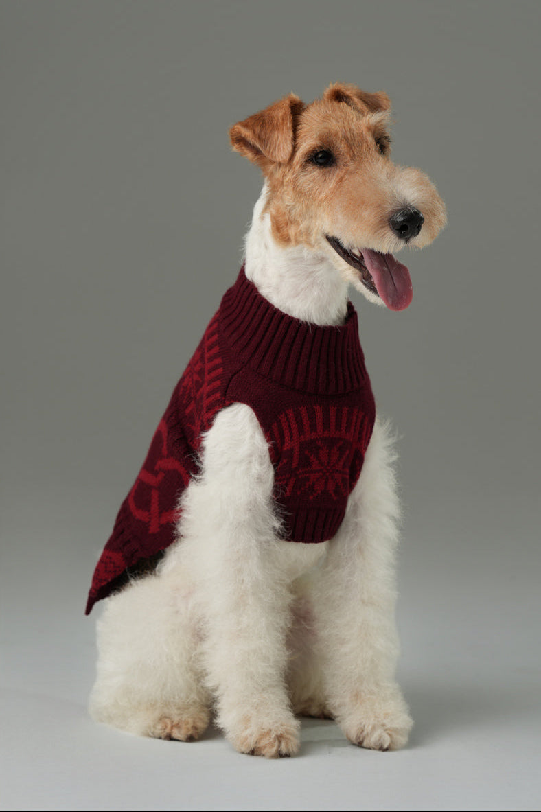 Pretzel Pet Sweater Burgundy Red Dog Sweaters Premium Pet - gallery image 6